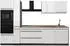 VICCO R-Line Küchenzeile 310cm weiß Hochglanz/Anthrazit, Arbeitsplatte Goldkraft Eiche (66434)