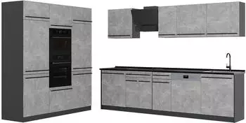 VICCO R-Line K&uuml;chenzeile Beton/Anthrazit 180cm (66989)