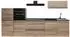 VICCO R-Line Küchenzeile Sonoma/Goldkraft Eiche, Arbeitsplatte Anthrazit, 340cm