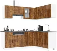 vidaXL 11-tlg. K&uuml;chenschrank-Set Porto R&auml;uchereiche Holzwerkstoff