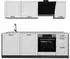 VICCO R-Line Küchenzeile 220cm weiß Landhaus/Anthrazit ohne Arbeitsplatte (39910)