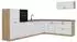 VICCO R-Line Eckküche weiß Landhaus/Goldkraft Eiche 327x143x60cm (40316)
