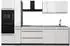 VICCO R-Line Küchenzeile 310cm, weiß Hochglanz/Anthrazit, Arbeitsplatte Marmor (66435)