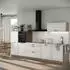 VICCO R-Line Küchenzeile weiß Landhaus/Goldkraft Eiche 340cm, Arbeitsplatte Anthrazit (R-Line)