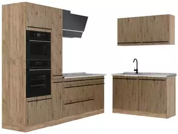 VICCO R-Line Eckk&uuml;che Artisan-Eiche/Goldeiche 230x120cm (R-Line)