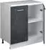 VICCO Rion Erweiterungsschrank 80x83,8x46cm, 2 Türen, schwarz Beton/weiß (60878)