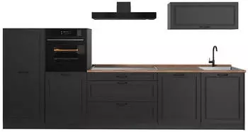VICCO R-Line K&uuml;chenzeile Anthrazit Landhaus/Anthrazit 340cm (40084)