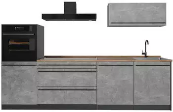 VICCO R-Line K&uuml;chenzeile Beton/Anthrazit 280cm (R-Line)
