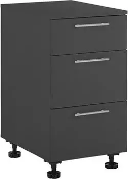 Laundreezy PRIMUS Unterschrank anthrazit, 3 Schubladen, Softclose, 50x92x68cm