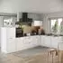 VICCO R-Line Eckküche weiß Landhaus/weiß, Arbeitsplatte anthrazit, 347cm