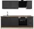 VICCO R-Line Küchenzeile Anthrazit Landhaus/Goldkraft Eiche 220cm (R-Line)