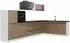 VICCO R-Line Eckküche Artisan-Eiche/Weiß, Arbeitsplatte Anthrazit, 347cm