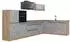 VICCO R-Line Eckküche Beton/Goldkraft Eiche 347cm