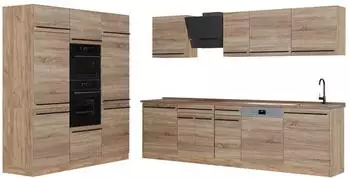 VICCO K&uuml;chenzeile R-Line Sonoma/Goldkraft Eiche 180cm (R-Line)