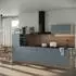 VICCO R-Line Küchenzeile blau-grau/Goldkraft Eiche 340cm (R-Line)