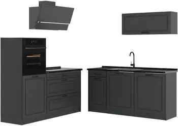 VICCO R-Line K&uuml;chenzeile Landhaus/Anthrazit 160cm (R-Line)