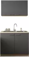 RESPEKTA Pantryk&uuml;che "Merle" Breite 100 cm, mit Soft-Close Funktion, Edelstahlsp&uuml;le
