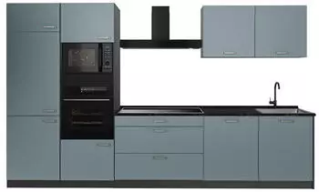 VICCO R-Line K&uuml;chenzeile blau-grau/anthrazit 340cm (67333)