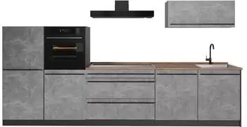 VICCO R-Line K&uuml;chenzeile Beton/Anthrazit 340cm (R-Line)