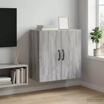 vidaXL Wandschrank Holzwerkstoff Sonoma-grau 59x31x60cm