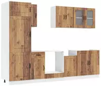 vidaXL 8-tlg. K&uuml;chenschrank-Set Kalmar Altholz-Optik Holzwerkstoff