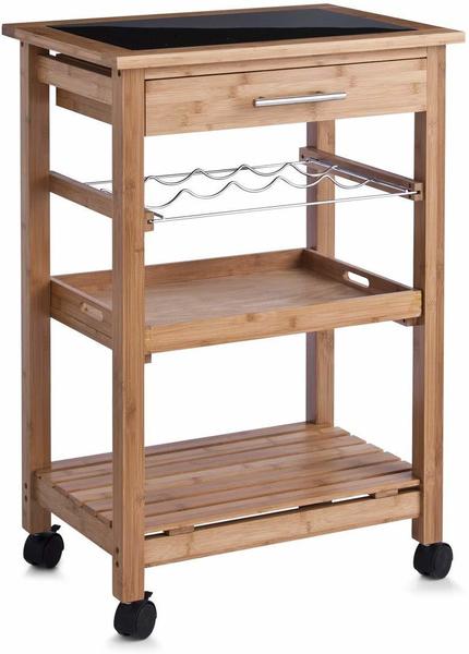 Zeller Küchenrollwagen Bamboo/Glas-Top (13778)