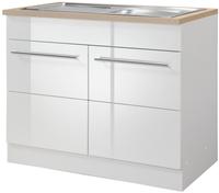 KOCHSTATION Sp&uuml;lenschrank "KS-Wien" Breite 100 cm, inkl. Einbausp&uuml;le