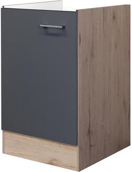 Flex-Well Spülenschrank Morena 50cm basaltgrau/San Remo Eiche