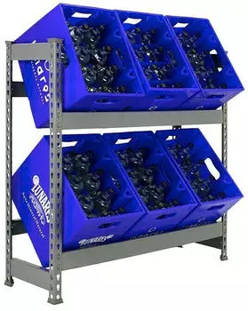 Simonrack Bottleclick Flaschenkastenregal 100x30cm grau (003-100)