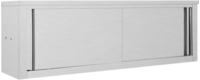 vidaXL Wandh&auml;ngeschrank mit Schiebet&uuml;ren 150&times;40&times;50 cm Edelstahl