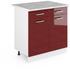 VICCO R-Line Unterschrank 80cm 2 Schubladen Korpus Weiß (matt)