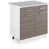 VICCO R-Line Unterschrank 80cm 2 Schubladen Korpus Weiß (matt)
