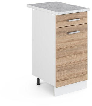 VICCO R-Line Unterschrank 40cm 1 Schublade mit Arbeitsplatte Sonoma