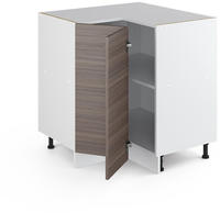 Vicco - Eckunterschrank R-line, Grau, 75.6 Cm Ohne Arbeitsplatte