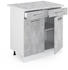 VICCO R-Line Unterschrank 80cm 2 Schubladen Korpus Weiß (matt)