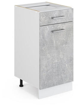 VICCO R-Line Unterschrank 40cm 1 Schublade ohne Arbeitsplatte Beton