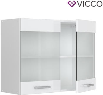 VICCO H&auml;ngeschrank R-Line 80cm wei&szlig; Hochglanz