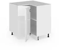 Vicco - Eckunterschrank R-line, Wei&szlig; Hochglanz, 75.6 Cm Ohne Arbeitsplatte