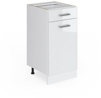 VICCO R-Line Unterschrank 40cm 1 Schublade ohne Arbeitsplatte Wei&szlig; Hochglanz