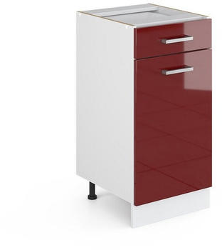 VICCO R-Line Unterschrank 40cm 1 Schublade ohne Arbeitsplatte Bordeaux Hochglanz