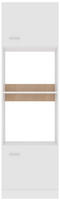 vidaXL Mikrowellenumbauschrank Lyon Wei&szlig; 60x57x207 cm Holzwerkstoff