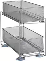 Schubladenregal, 2 Etagen, 35 X 32,5 X 18,5 Cm, Silber Matt - Wenko