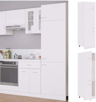 Vidaxl - K&uuml;hlumbauschrank Lyon Wei&szlig; 60x57x207 Cm Holzwerkstoff