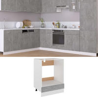 Herdumbauschrank Betongrau 60x46x81,5 Cm Holzwerkstoff Vidaxl Grau