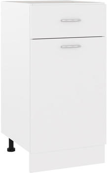vidaXL Schubunterschrank Wei&szlig; 40x46x81,5 cm
