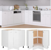 vidaXL Eckunterschrank Lyon Wei&szlig; 75,5x75,5x81,5 cm Holzwerkstoff