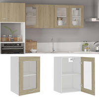 vidaXL H&auml;ngeglasschrank Lyon Sonoma-Eiche 40x31x60 cm Holzwerkstoff
