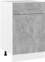 Vidaxl Drawer Bottom Cabinet "lyon" Concrete Grey 50x46x81,5 Cm Engineered Wood