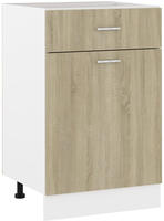 Schubunterschrank Sonoma-eiche 50x46x81,5 Cm Holzwerkstoff - Vidaxl