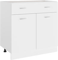 vidaXL Schubunterschrank Lyon Wei&szlig; 80x46x81,5 cm Holzwerkstoff